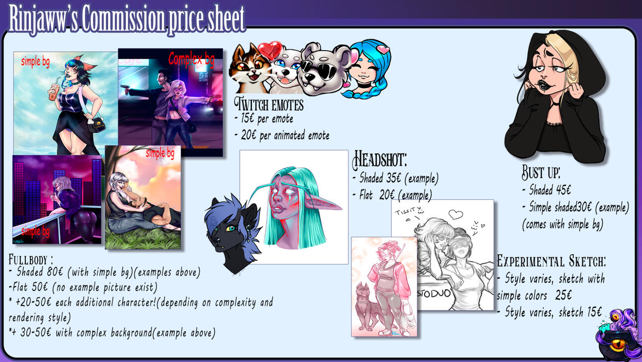 Price sheet